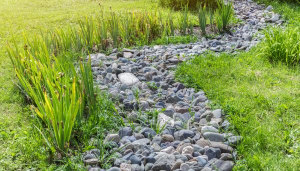River Rock Garden Installation in Tomball